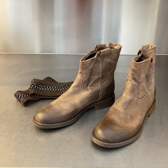 Belted taupe leather boots from Sundance - Picture 7 of 7